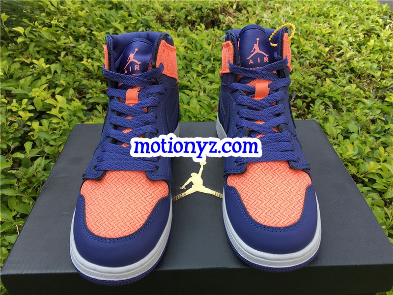 Authentic Air Jordan 1 High Retro GS Orange Blue